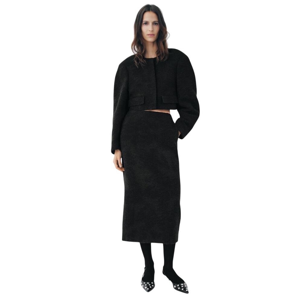 ZARA 2024 Z/W LE 0044/835 STRAIGHT CUT SLITS SKIRT XS 0 2